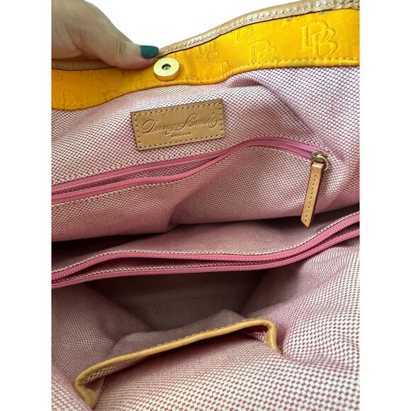 DOONEY & BOURKE Marigold Yellow Logo Double Handle Tote Bag - Picture 11 of 13